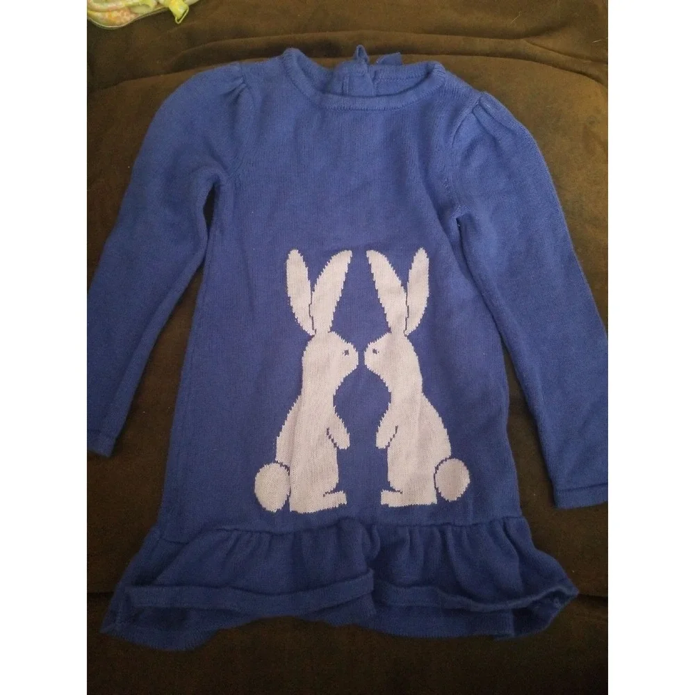 Gymboree lavender bunny dress 4t‎ Easter